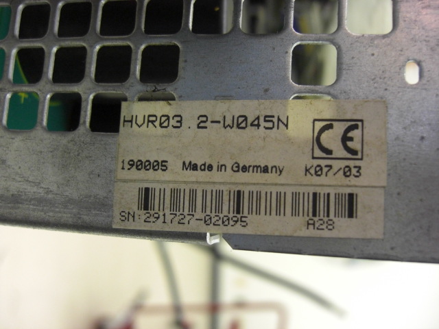 Litco HVR03.2-W045N factory nameplate detail; not a full-unit photograph