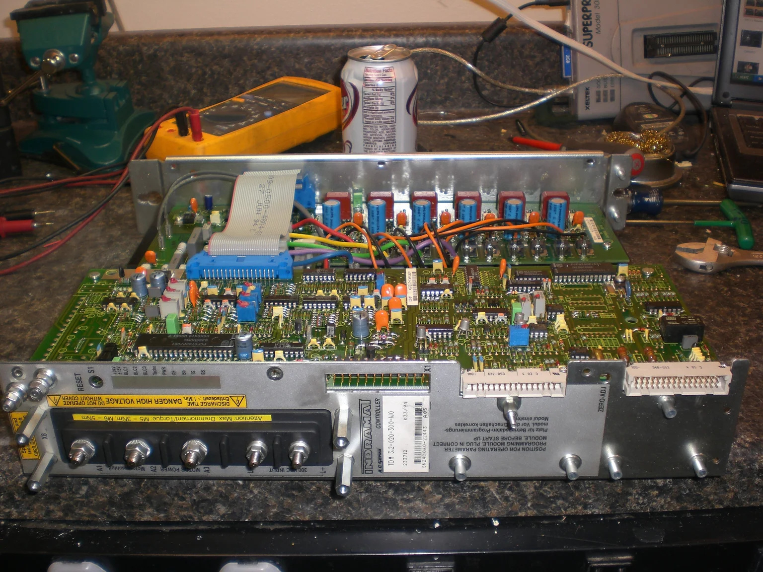 Litco TDM3.2-020-300-W0 controller with its cover removed during repair